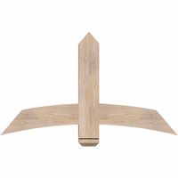 48"W x 28"H x 5 1/2"D x 5 1/2"F, 14/12 Pitch, Bellingham Smooth Timber Gable Bracket, Douglas Fir