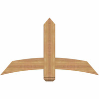 48"W x 28"H x 5 1/2"D x 5 1/2"F, 14/12 Pitch, Bellingham Smooth Timber Gable Bracket, Western Red Cedar