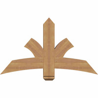 48"W x 28"H x 5 1/2"D x 5 1/2"F, 14/12 Pitch, Davenport Smooth Timber Gable Bracket, Western Red Cedar