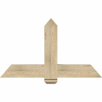 48"W x 28"H x 06"D x 6"F, 14/12 Pitch, Eugene Rough Sawn Timber Gable Bracket, Douglas Fir