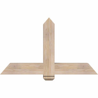 48"W x 28"H x 5 1/2"D x 5 1/2"F, 14/12 Pitch, Eugene Smooth Timber Gable Bracket, Douglas Fir