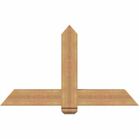 48"W x 28"H x 5 1/2"D x 5 1/2"F, 14/12 Pitch, Eugene Smooth Timber Gable Bracket, Western Red Cedar