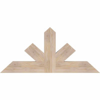 48"W x 22"H x 3 1/2"D x 5 1/2"F, 11/12 Pitch, Saratoga Smooth Timber Gable Bracket, Douglas Fir