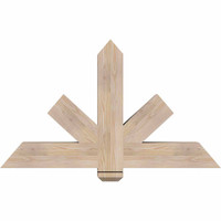 48"W x 28"H x 5 1/2"D x 5 1/2"F, 14/12 Pitch, Kennewick Smooth Timber Gable Bracket, Douglas Fir