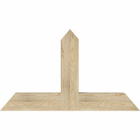 48"W x 28"H x 06"D x 6"F, 14/12 Pitch, Portland Rough Sawn Timber Gable Bracket, Douglas Fir