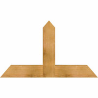 48"W x 28"H x 06"D x 6"F, 14/12 Pitch, Portland Rough Sawn Timber Gable Bracket, Western Red Cedar