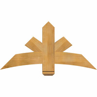 48"W x 24"H x 06"D x 6"F, 12/12 Pitch, Alberta Rough Sawn Timber Gable Bracket, Western Red Cedar