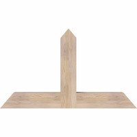 48"W x 28"H x 5 1/2"D x 5 1/2"F, 14/12 Pitch, Portland Smooth Timber Gable Bracket, Douglas Fir