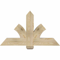 48"W x 28"H x 06"D x 6"F, 14/12 Pitch, Redmond Rough Sawn Timber Gable Bracket, Douglas Fir
