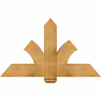 48"W x 28"H x 06"D x 6"F, 14/12 Pitch, Redmond Rough Sawn Timber Gable Bracket, Western Red Cedar