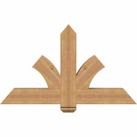 48"W x 28"H x 5 1/2"D x 5 1/2"F, 14/12 Pitch, Redmond Smooth Timber Gable Bracket, Western Red Cedar