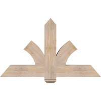 48"W x 28"H x 5 1/2"D x 5 1/2"F, 14/12 Pitch, Redmond Smooth Timber Gable Bracket, Douglas Fir