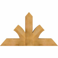 48"W x 28"H x 06"D x 6"F, 14/12 Pitch, Richland Rough Sawn Timber Gable Bracket, Western Red Cedar