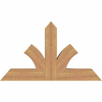 48"W x 28"H x 5 1/2"D x 5 1/2"F, 14/12 Pitch, Richland Smooth Timber Gable Bracket, Western Red Cedar
