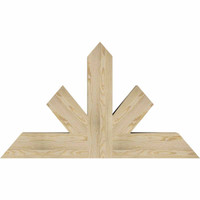 48"W x 28"H x 06"D x 6"F, 14/12 Pitch, Saratoga Rough Sawn Timber Gable Bracket, Douglas Fir