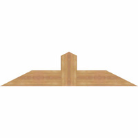 48"W x 12"H x 3 1/2"D x 5 1/2"F, 06/12 Pitch, Portland Smooth Timber Gable Bracket, Western Red Cedar
