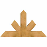 48"W x 28"H x 06"D x 6"F, 14/12 Pitch, Saratoga Rough Sawn Timber Gable Bracket, Western Red Cedar