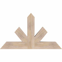 48"W x 28"H x 5 1/2"D x 5 1/2"F, 14/12 Pitch, Saratoga Smooth Timber Gable Bracket, Douglas Fir