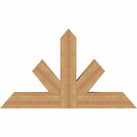 48"W x 28"H x 5 1/2"D x 5 1/2"F, 14/12 Pitch, Saratoga Smooth Timber Gable Bracket, Western Red Cedar