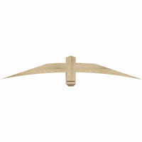 60"W x 10"H x 04"D x 4"F, 04/12 Pitch, Bellingham Rough Sawn Timber Gable Bracket, Douglas Fir