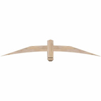 60"W x 10"H x 3 1/2"D x 3 1/2"F, 04/12 Pitch, Bellingham Smooth Timber Gable Bracket, Douglas Fir