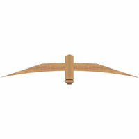 60"W x 10"H x 3 1/2"D x 3 1/2"F, 04/12 Pitch, Bellingham Smooth Timber Gable Bracket, Western Red Cedar