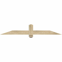 60"W x 10"H x 04"D x 4"F, 04/12 Pitch, Eugene Rough Sawn Timber Gable Bracket, Douglas Fir