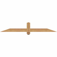 60"W x 10"H x 3 1/2"D x 3 1/2"F, 04/12 Pitch, Eugene Smooth Timber Gable Bracket, Western Red Cedar