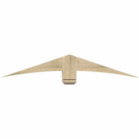 60"W x 10"H x 04"D x 6"F, 04/12 Pitch, Bellingham Rough Sawn Timber Gable Bracket, Douglas Fir