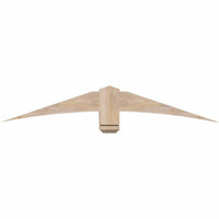 60"W x 10"H x 3 1/2"D x 5 1/2"F, 04/12 Pitch, Bellingham Smooth Timber Gable Bracket, Douglas Fir