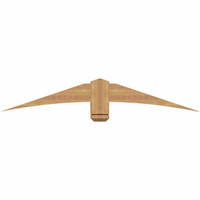 60"W x 10"H x 3 1/2"D x 5 1/2"F, 04/12 Pitch, Bellingham Smooth Timber Gable Bracket, Western Red Cedar