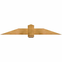 60"W x 10"H x 04"D x 6"F, 04/12 Pitch, Eugene Rough Sawn Timber Gable Bracket, Western Red Cedar