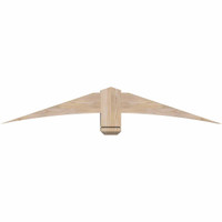 60"W x 10"H x 5 1/2"D x 5 1/2"F, 04/12 Pitch, Bellingham Smooth Timber Gable Bracket, Douglas Fir