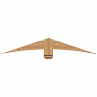 60"W x 10"H x 5 1/2"D x 5 1/2"F, 04/12 Pitch, Bellingham Smooth Timber Gable Bracket, Western Red Cedar
