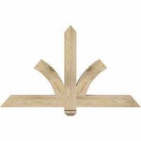 48"W x 28"H x 04"D x 4"F, 14/12 Pitch, Redmond Rough Sawn Timber Gable Bracket, Douglas Fir