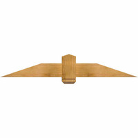 60"W x 10"H x 06"D x 6"F, 04/12 Pitch, Eugene Rough Sawn Timber Gable Bracket, Western Red Cedar
