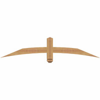60"W x 12"H x 3 1/2"D x 3 1/2"F, 05/12 Pitch, Bellingham Smooth Timber Gable Bracket, Western Red Cedar