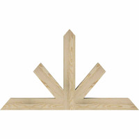 48"W x 28"H x 04"D x 4"F, 14/12 Pitch, Saratoga Rough Sawn Timber Gable Bracket, Douglas Fir