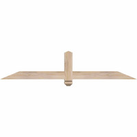 60"W x 12"H x 3 1/2"D x 3 1/2"F, 05/12 Pitch, Eugene Smooth Timber Gable Bracket, Douglas Fir
