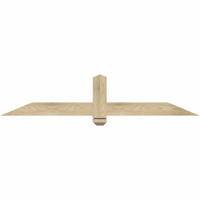 60"W x 12"H x 04"D x 4"F, 05/12 Pitch, Eugene Rough Sawn Timber Gable Bracket, Douglas Fir