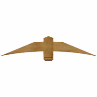 60"W x 12"H x 04"D x 6"F, 05/12 Pitch, Bellingham Rough Sawn Timber Gable Bracket, Western Red Cedar