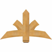 48"W x 28"H x 04"D x 6"F, 14/12 Pitch, Davenport Rough Sawn Timber Gable Bracket, Western Red Cedar