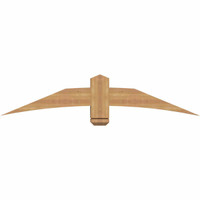 60"W x 12"H x 5 1/2"D x 5 1/2"F, 05/12 Pitch, Bellingham Smooth Timber Gable Bracket, Western Red Cedar