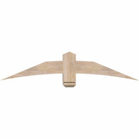 60"W x 12"H x 5 1/2"D x 5 1/2"F, 05/12 Pitch, Bellingham Smooth Timber Gable Bracket, Douglas Fir