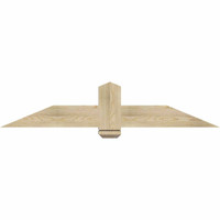 60"W x 12"H x 06"D x 6"F, 05/12 Pitch, Eugene Rough Sawn Timber Gable Bracket, Douglas Fir
