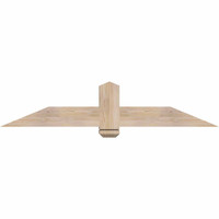 60"W x 12"H x 5 1/2"D x 5 1/2"F, 05/12 Pitch, Eugene Smooth Timber Gable Bracket, Douglas Fir