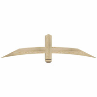 60"W x 15"H x 04"D x 4"F, 06/12 Pitch, Bellingham Rough Sawn Timber Gable Bracket, Douglas Fir