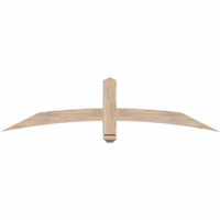 60"W x 15"H x 3 1/2"D x 3 1/2"F, 06/12 Pitch, Bellingham Smooth Timber Gable Bracket, Douglas Fir