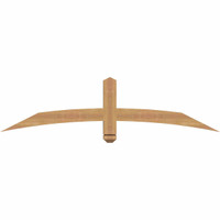 60"W x 15"H x 3 1/2"D x 3 1/2"F, 06/12 Pitch, Bellingham Smooth Timber Gable Bracket, Western Red Cedar