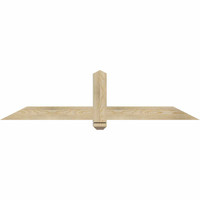 60"W x 15"H x 04"D x 4"F, 06/12 Pitch, Eugene Rough Sawn Timber Gable Bracket, Douglas Fir